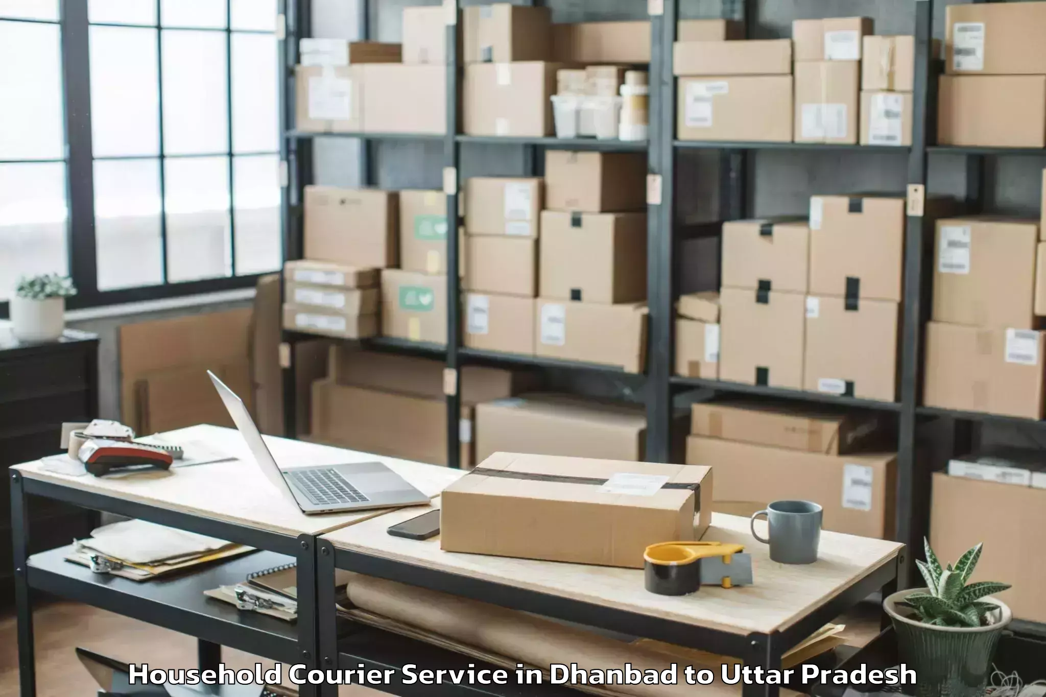 Professional Dhanbad to Sambhal Household Courier